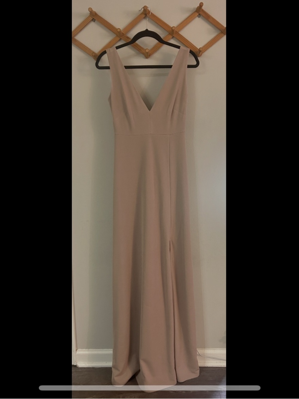Birdy Grey Sleeveless V-Neck Maxi Dress in Nude Blush